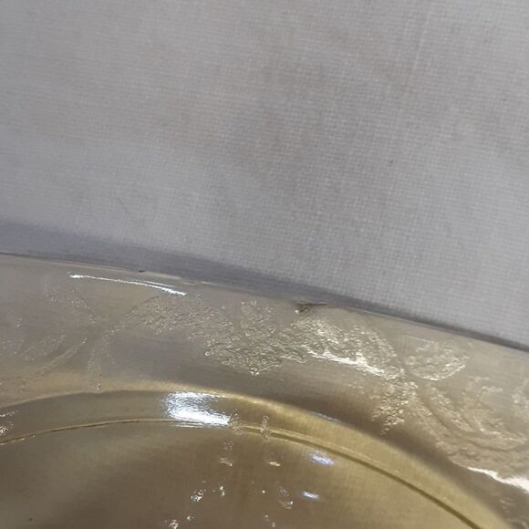 1930’s Depression Federal Glass Plate Madrid Pattern 6” Lot Of 6 - Picture 7 of 8